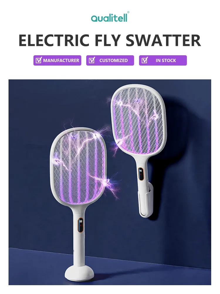 Qualitell S1 Smart Digital Display Electric Mosquito Swatter