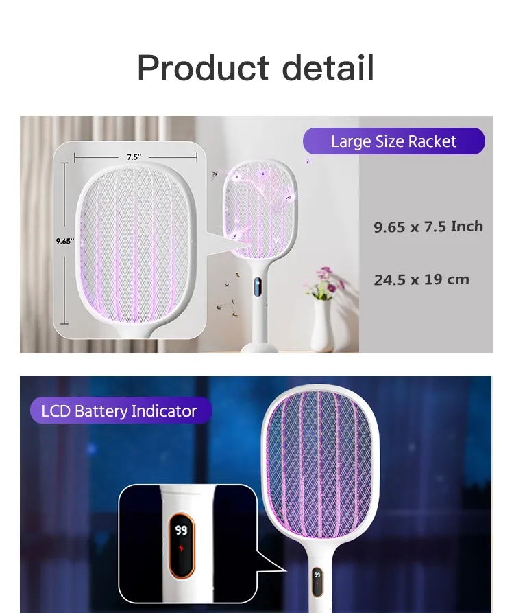 Qualitell S1 Smart Digital Display Electric Mosquito Swatter