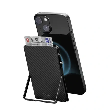 WiWU Warriors Carbon Magsafe Metal Stand Card Holder MW-007