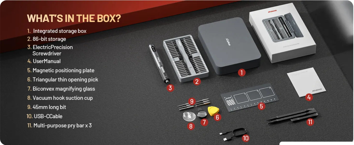 ATuMan E3 95-in-1 Electric Screwdriver Kit