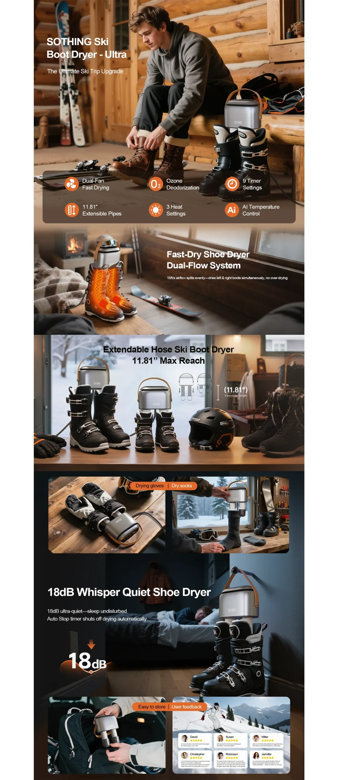 Sothing Hot Air Shoes Dryer-Ultra